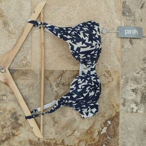 NWT Parah 34C Bra with Rhinestone Detail Geometric Underwire